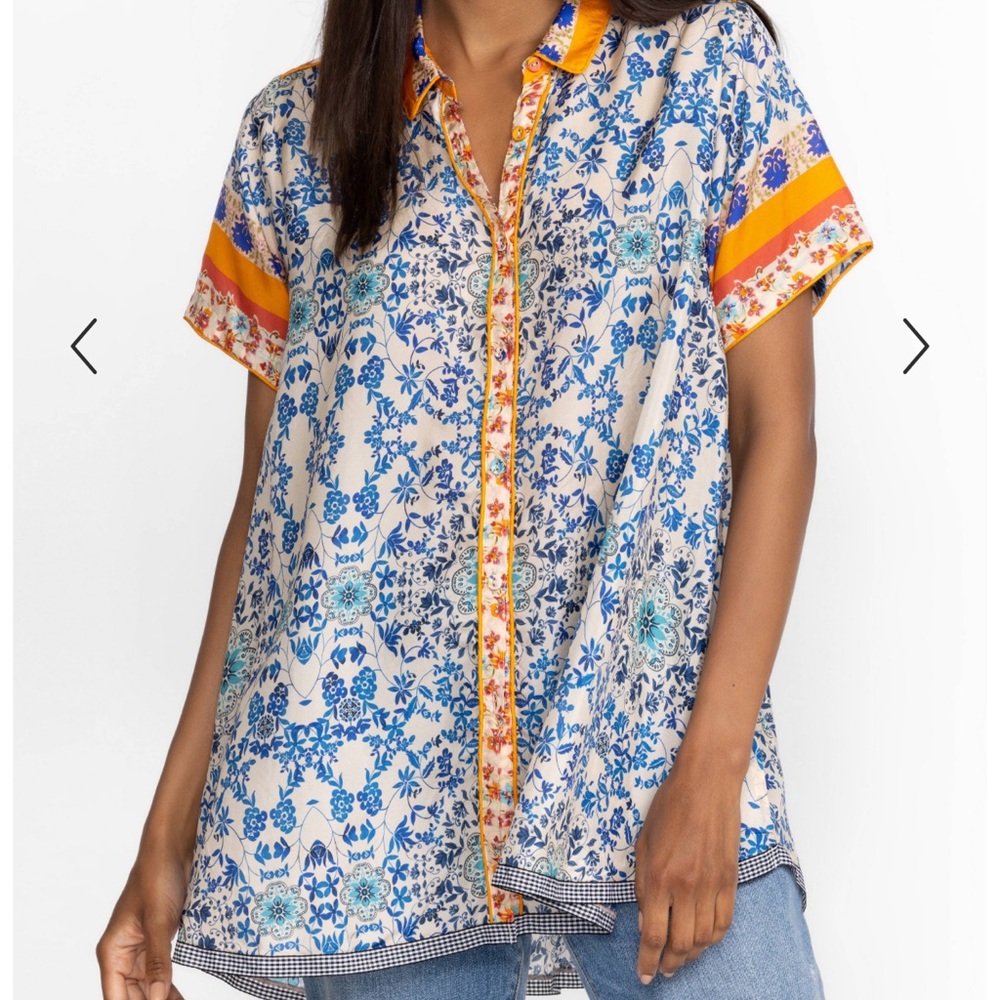 Johnny Was 100% silk tunic